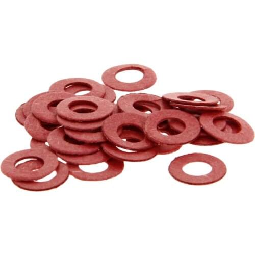 Non-metallic Washers Nylon Fasteners Light red M4*8*0.5/M4*8*0.8/M4*8*1/M4*10*1/M5*10*0.5mm 1000/2000/3000pcs Hot Hardware Tools