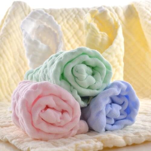 Towel For Children Cotton Gauze Infant Pleated Face Hand Bathing Bibs Feeding Square Handkerchief Dryer