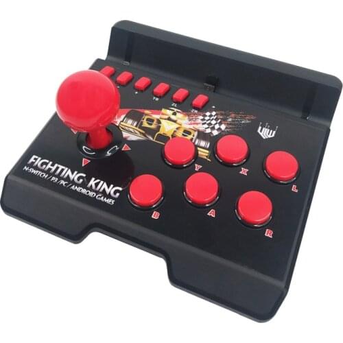 Retro Arcade Station Type C Wired Rocker Fighting Stick Game Joystick Controller for PS 3/Switch/NS-Lite Console/PC/Android TV