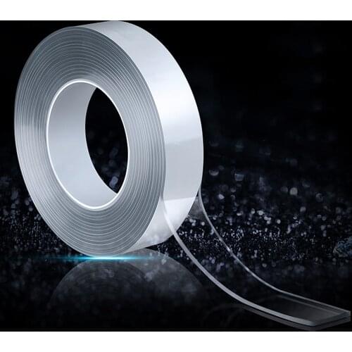 Self Adhesive Kitchen Sticker Waterproof Bathroom Transparent No Trace Reusable Double Sided Tape Cleanable For Home Kitchen