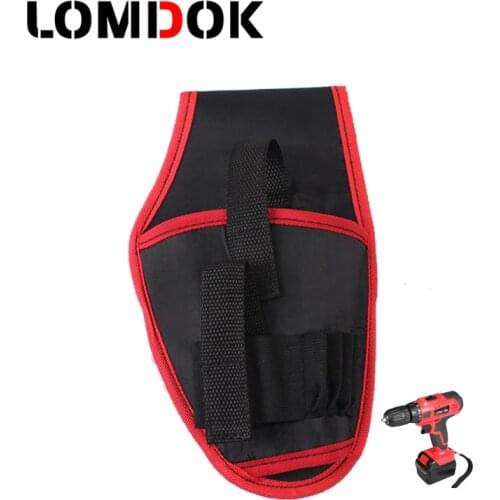 LOMDOK 12V 16.8V 21V Power Tool Bag Portable Electric Drill Holster Tool Pouch For Cordless Screwdriver bag Electrician kits