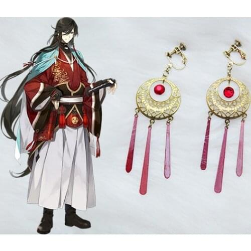 Touken Ranbu Online Izuminokamikanesada Cosplay Earrings Ear Clip Halloween Costume Accessory Props