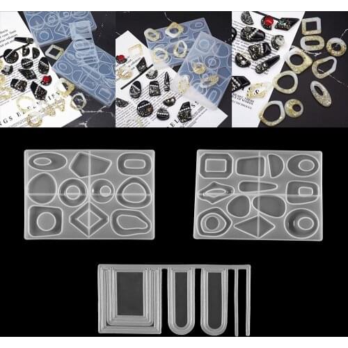 Crystal Earring Pedants Silicone Molds Irregular Earrings Epoxy Resin Mold For DIY Jewelry Making Craft Accessories Casting Tool