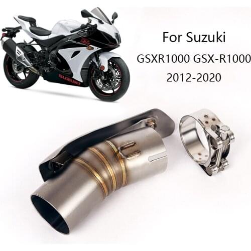 Slip-on Exhaust Pipe for Suzuki GSX-R1000 GSXR1000 2012-2020 Motorcycle Mid Link Converter Slip On 51mm Muffler Escape Steel