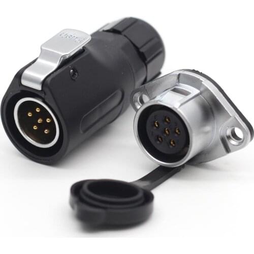 XHP20, IP67 Waterproof 6 Pin LED Light Power Aviation Connector Male Plug Female Socket Cable For 3-12mm