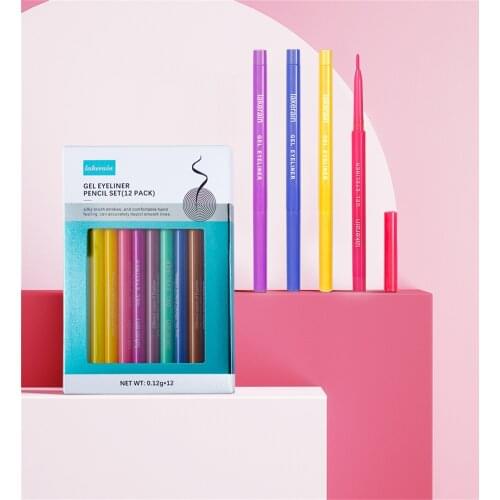 12 Color Liquid Eyeliner Pen Waterproof Easy To Wear Matte Long-lasting Eye Makeup Colorful Eye Liner Pencil Cosmetic