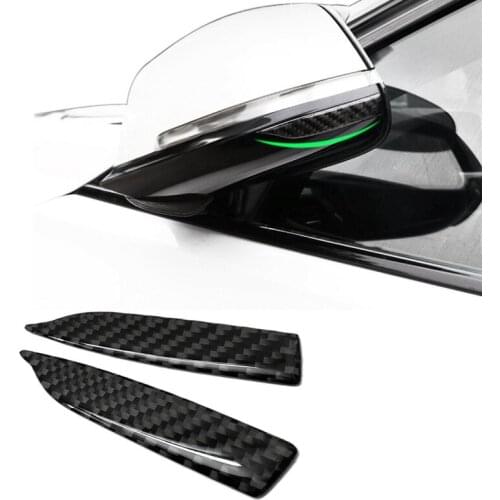 2Pcs Universal Carbon Fiber Car Rearview Mirror Trim Side Mirror Protector Guard