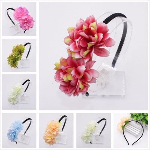 6Colors Elegant Floral Hairband For Girl Sweet Colors Flowers Headband Kid Hair Accessories For Women Child Birthday Gift