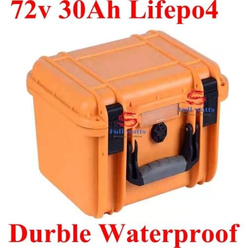72V 30Ah Lifepo4 battery pack with durable and waterproof case for motorcycle electric scooter power tool solar energy+charger