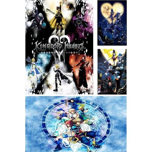 New 5D kingdom hearts Full Diamond Painting cross stitch kits art High Quality Cartoon paint by diamonds embroidery Game gift