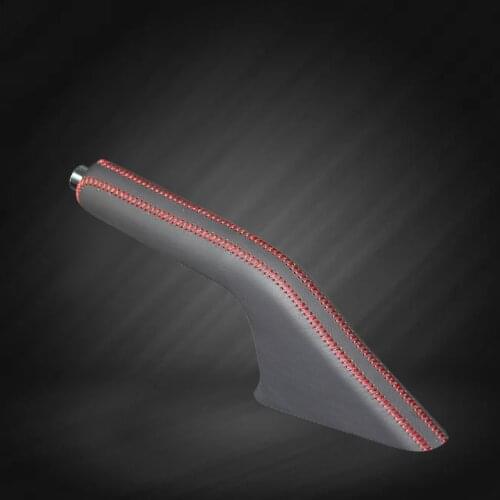 Car Hand Brake Covers Top Layer Leather Case for Mazda 3 Handbrake Grips Cover Auto Genuine Leather Handbrake