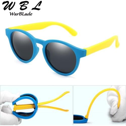 Colorful Flexible Kids Sunglasses Polarized Boys Girls Round Sun Glasses Child Baby Eyewear Silicone Eyeglasses UV400 WarBLade