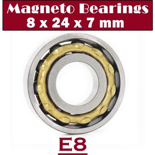 E8 Magneto Bearing 8*24*7 mm ( 1 PC ) Angular Contact Separate Permanent Motor Ball Bearings EN8 FB8