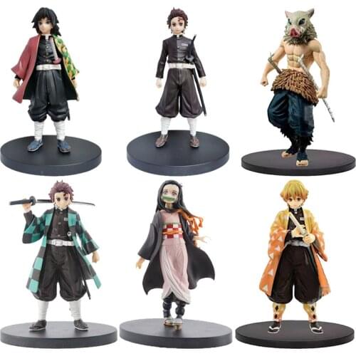 16Cm Kimetsu No Yaiba Figure Tanjirou Nezuko Inosuke Figurine Anime Demon Slayer Action Figure Demon Blade Figures Model Toys