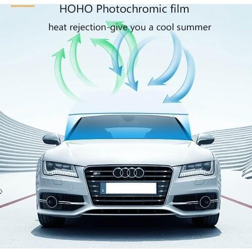 HOHOFILM 20%-75%VLT Photochromic Film Car Glass Sticker Visible Light Car Windshield Heat Rejection Sun Control Film Solar Tint
