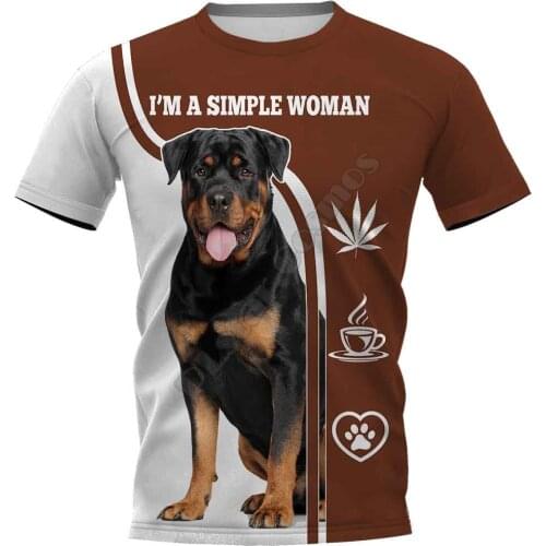 Rottweiler 3D Printed t shirts women for men Summer Casual Tees Short Sleeve T-shirts Funny Animals Short Sleeve