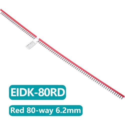 6.2mm Spacing Pin Shaped Bridge Connector Jumpers for MR Series Slim Relay Module 80-Way 500mm Long Fast Connection Bar EB-80DIK