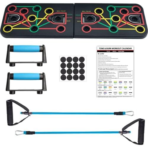 Push-up Board Bracket Men Women Fitness Equipment Home Training Exercise Function Pull Rope Folding Training Board -40