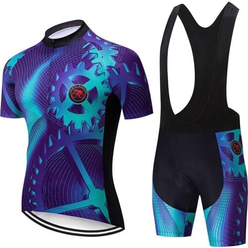 Summer Lycra Bicycle Clothing BIB Shorts Men 2021 Road Bike Clothes Gel Pants Male Cycling Jersey Set MTB Dress Mallot Suit Kit