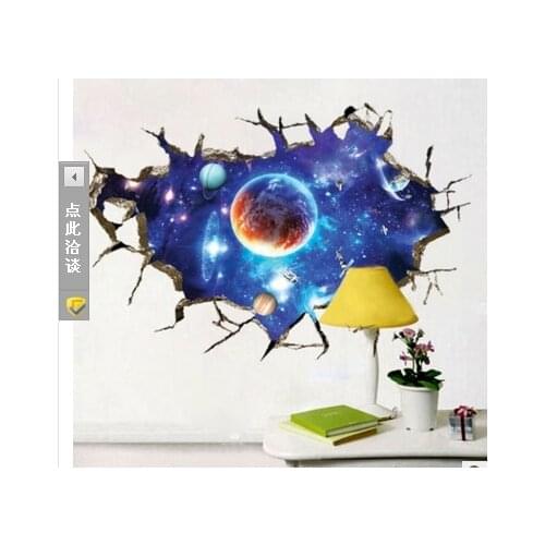 The new 3D YW8502 creative space star stickers self-adhesive REMOVABLE STICKERS decorative painting three-dimensional wall stick