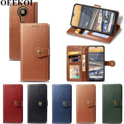 OEEKOI Pure Color PU Leather Wallet Flip Cover Case for Nokia 5.3