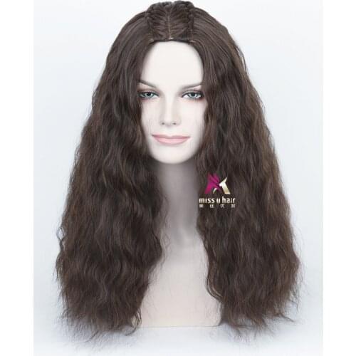 Manga Show Dress Up Show Halloween Dragon Mythology Raya Cosplay Cosplay Show with Brown Fluffy Long Curly Hair Wigs Cosplay
