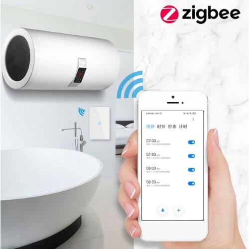 Zigbee 20A Tuya Water Heater Switch 100-240V 2000-4000W Smart Switch Touch/APP Control Timer For Alexa Google Home Tmall Wizard