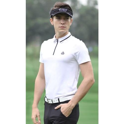 PGM golf apparel mens high elastic breathable Short Sleeve golf T-Shirt mens quick dry golf tshirts sportswear