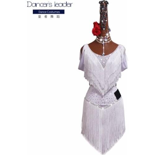 Selling Latin Dresses For Women Latin Dance Skirt Tango Salsa Gogo Dance Costume Party Dancer Singer Fringe Tassel Red Dress