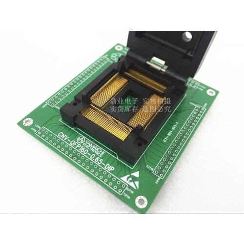 Clamshell IC51-1604-845-1 QFP160 pitch 0.65mm with PCB IC Burning seat Adapter testing seat Test Socket test bench in the stock