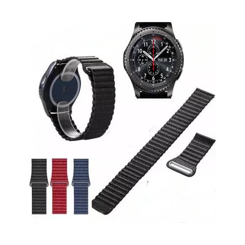 22mm Genuine Leather Watch Band Quick Release Strap For Samsung Gear S3 Classic Frontier Magnetic Strap For Smsung Galaxy Watch