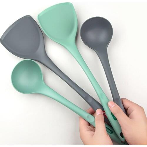 Silicone Spatula Spoon Two-piece Non-stick Pan Stir-fry Shovel Heat Resistant Kitchen Utensils For Cooking