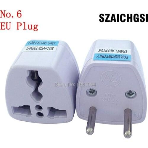 SZAICHGSI wholesale 2000pcs universal AU UK EU US Plug Adapter Power Socket White Travel Converter Conversion Plug