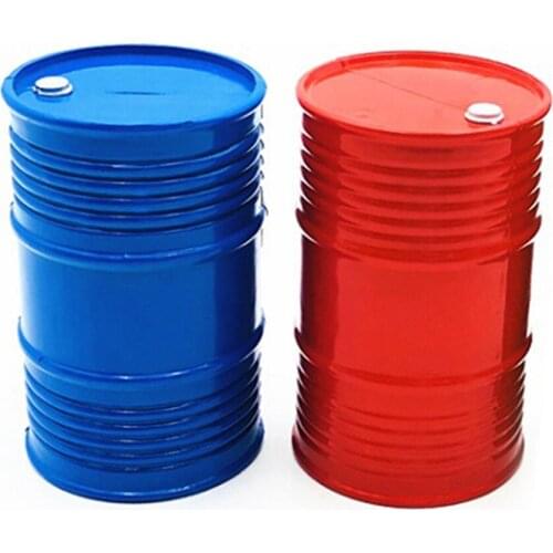 High Simulation Metal Oil Barrel Drum Decoration for 1/10 SCX10 90046 TRX4 D90 RC Climbing Car Modification Parts