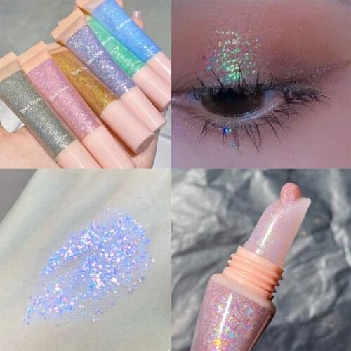 Shiny Shimmer Liquid Eyeshadow Waterproof Long Lasting 6 Colors Glitter Metallic Eyeliner Party Eyes Makeup Beauty Cosmetic 1PC
