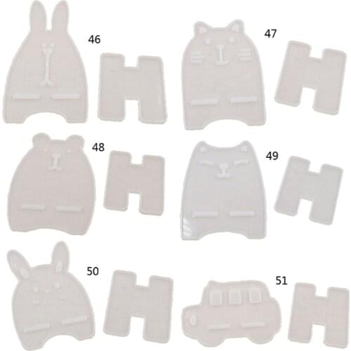 1 Pc Cute Bear Car Eabbit Shape Mobile Phone Stand Silicone Resin Mold Phone Holder Epoxy Resin Phone Bracket Mold Craft Tool