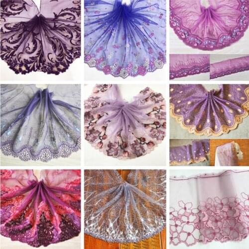 10Meters Soft Yarn Lace Trim Wedding Embroidered DIY Handmade Patchwork Fabric Ribbon Doll Dress Sewing Supplies Free Shipping