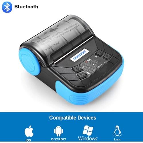 3" 80mm mini Bluetooth Thermal Receipt Printer Portable Bluetooth Printer For Android iOS Window