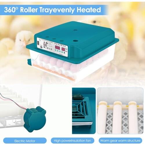 36 Eggs Chicken Brooder Incubator Automatic Egg Incubator Brooding Machine Chick Incubator Home Incubator Farm Incubation Tools