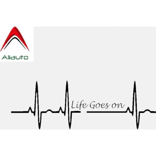 Aliauto Creative Car Sticker Heart Beat Trackpad Life Goes on Nice Decor Vinyl Decal for Smart Fortwo Audi C5 Chevrolet,18cm*6cm