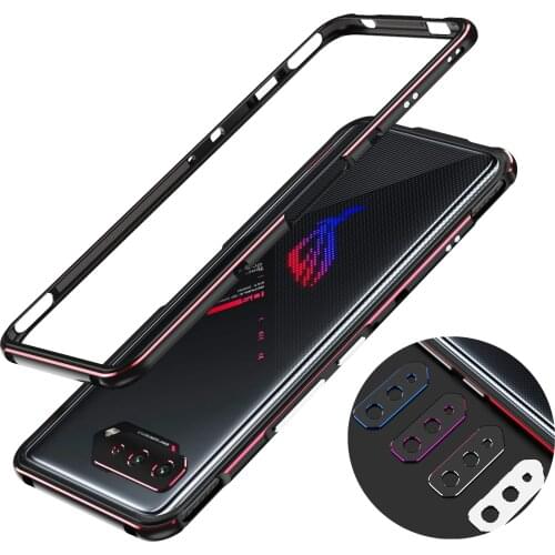 Case for ASUS ROG Phone 5 i005DA i005DB Ultra-Thin aluminum Bumper Case for ASUS ROG Phone 5 Pro / Ultimate ZS673KS + 2 Film