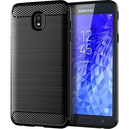 For Samsung Galaxy J7 2018 Case Luxury Carbon Fiber Skin Soft Silicone Cover Case For Samsung J7 2018 J 7 SamsungJ7 Phone Cases