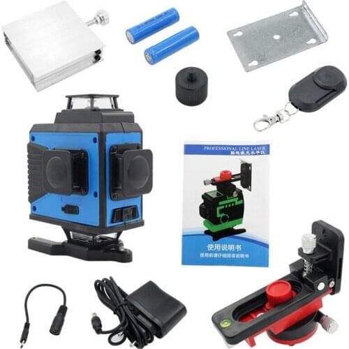 EU US UK 16 Lines Laser Level 4D Self-Leveling Laser Level 360 Laser Leveling Device Horizontal Vertical Cross Remote Contro