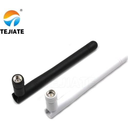 5PCS 2.4G Bendable Antenna SMA Inner Pin 11CM White/black