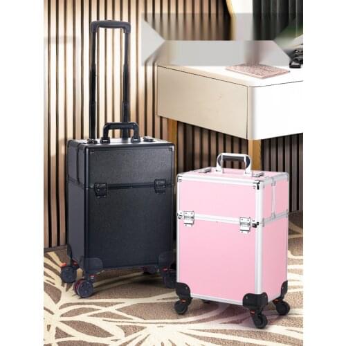 GY Large Capacity Drawbar Professional Cosmetic Case Makeup Fixing Artist Nail Tattoo Box Toolbox