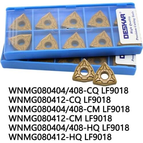 10PCS DESKAR WNMG080404 LF9018 CM HQ WNMG080408 WNMG080412 Turning Tools Lathe Carbide inserts For Steel Parts