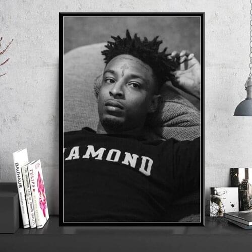Canvas Painting 21 Savage Rap Music Album Star Hip Hop Rapper I am Issa Poster Prints Art Wall Pictures Living Room Home Decor