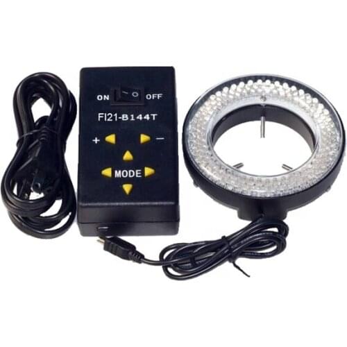 China products FI21B144T 144 pcs LED Microscope Ring Light Source with 4 Zones Control