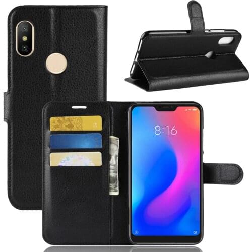 Redmi 6A Leather Case Xiaomi Redmi Note 5 Pro Case Premium PU Flip Case For Xiaomi Redmi Note 6 Pro Global Version Note6 Case