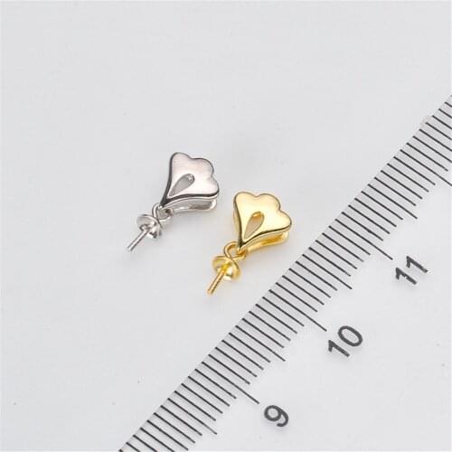 Retro Style Metal 925 Sterling Silver Connector Pearl Bead Caps Diy Jewelry Accessories